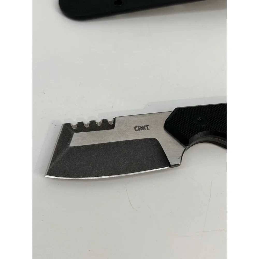 CRKT Razel Compact Fixed Blade Cleaver Knife D2 Blade G10 Handle 3.0 OZ 4036